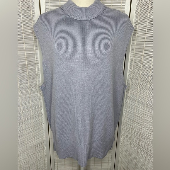 Free People Sweaters - Free People Easy Street Tunic Vest Pale Blue Size S